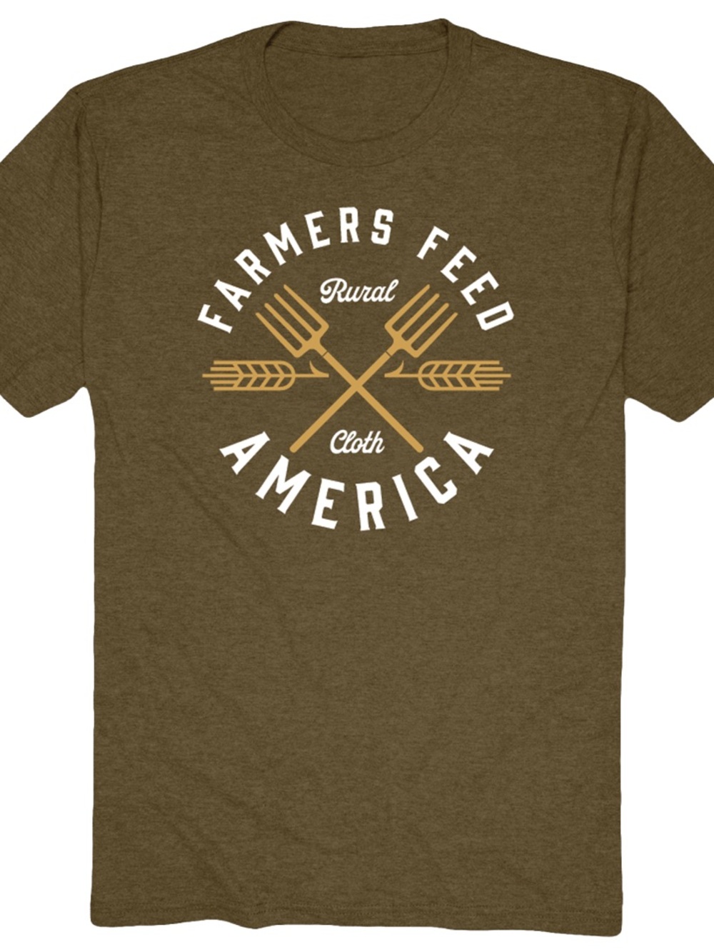 Farmers Feed America Brown Graphic Tee